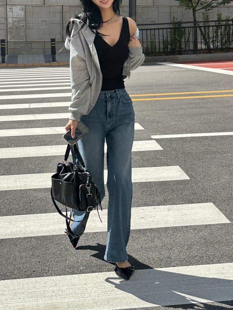 셀린 일자핏 중청 워싱 데님 상세 6