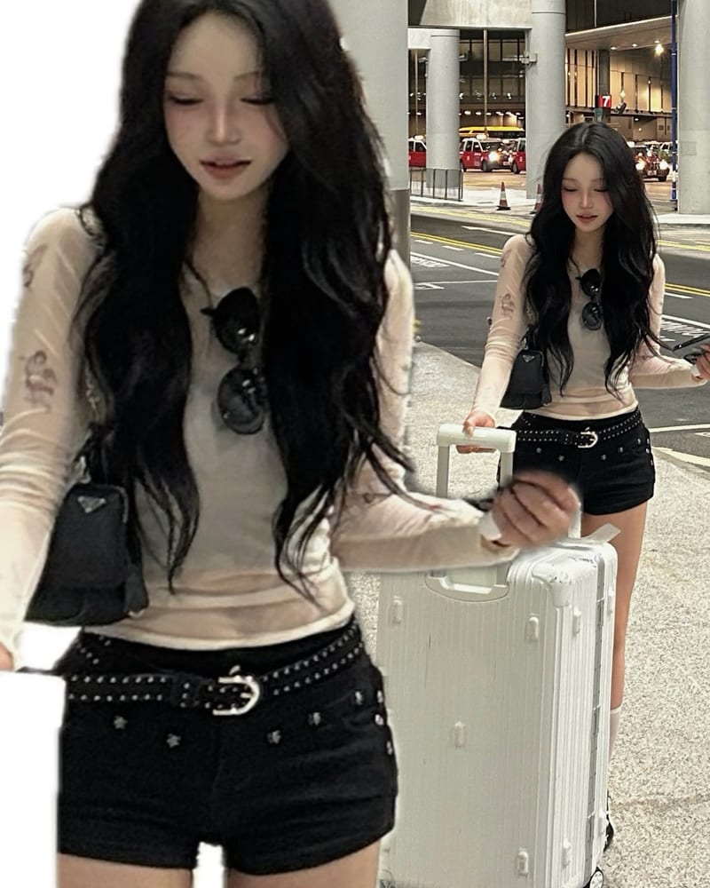 Suede Stud Belt 스웨이드 스터드 벨트 사진 1