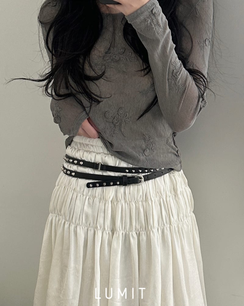 Double-Strap Stud Belt 더블 스트랩 스터드 벨트 사진 1