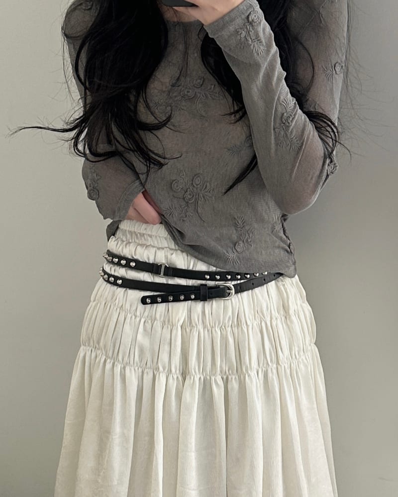 Double-Strap Stud Belt 더블 스트랩 스터드 벨트 사진 3