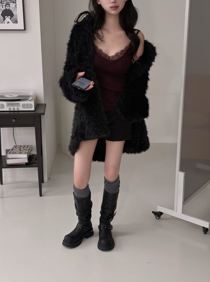 Wool Stud Cuff Spandex Short Pants 울 스터드 절개 스판 숏팬츠 사진 6