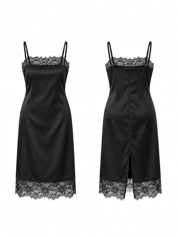 Layered Satin Silk Lace Dress 레이어드 새틴 실크 레이스 원피스 사진 15