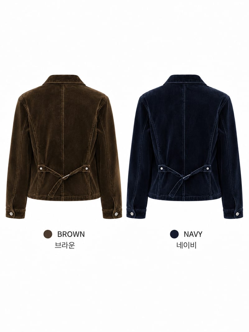 Washed Velvet Pocket Denim Jacket 워시드 벨벳 포켓 데님 자켓 사진 13