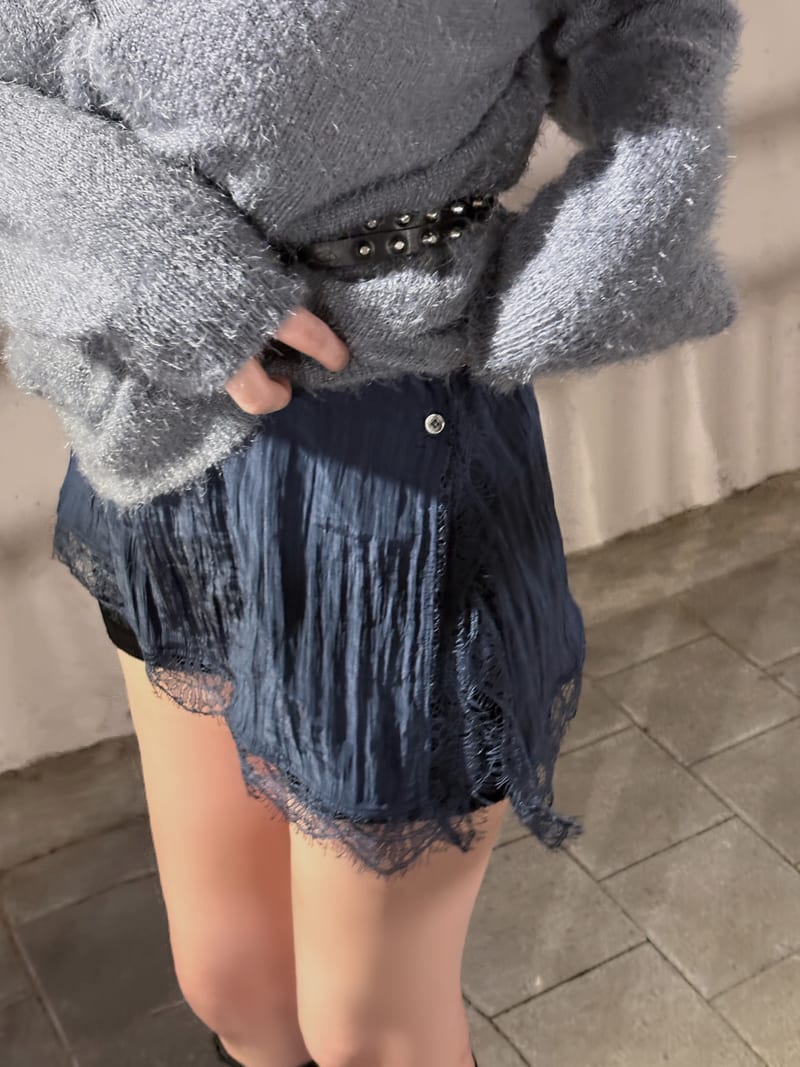 Side Button Lace Slip Tank Top 사이드버튼 레이스 슬립 탑 사진 14