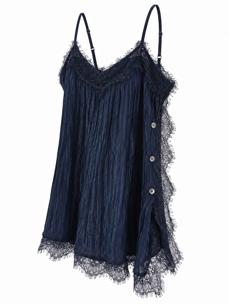 Side Button Lace Slip Tank Top 사이드버튼 레이스 슬립 탑 사진 15