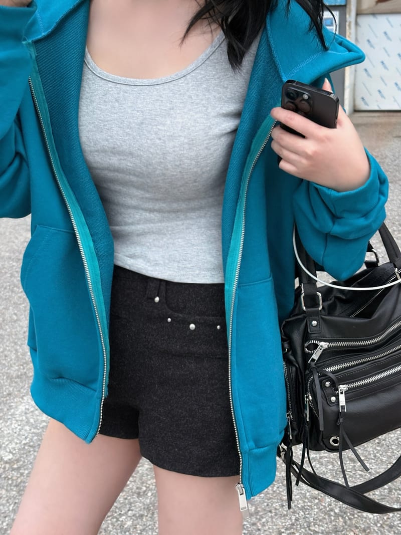 Wool Stud Cuff Spandex Short Pants 울 스터드 절개 스판 숏팬츠 사진 20