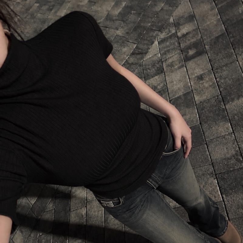 Short Sleeve Half-Neck Slim Polo T-Shirt 반팔 하프넥 슬림 폴라 티셔츠 사진 1