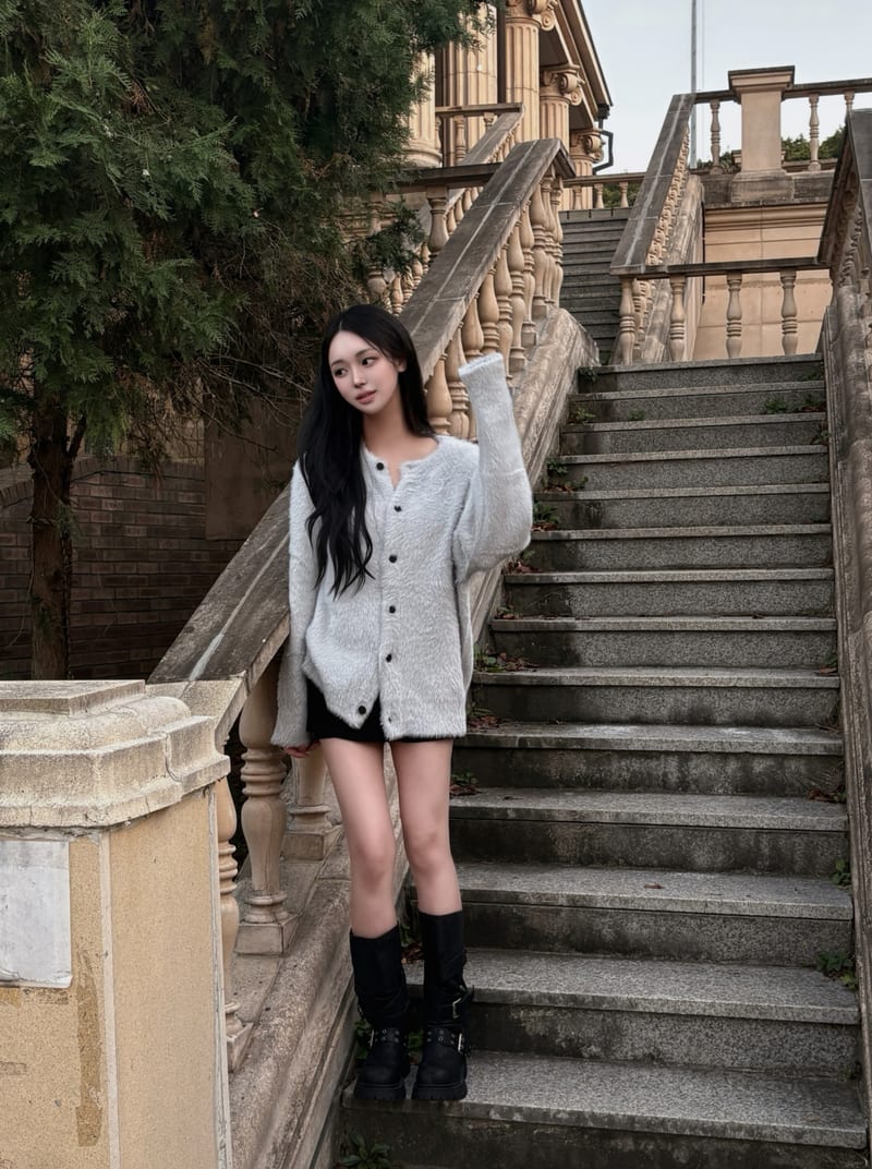 Pile Slim A Mini Skort 피치스판 필레 슬림에이 미니 치마바지 사진 15