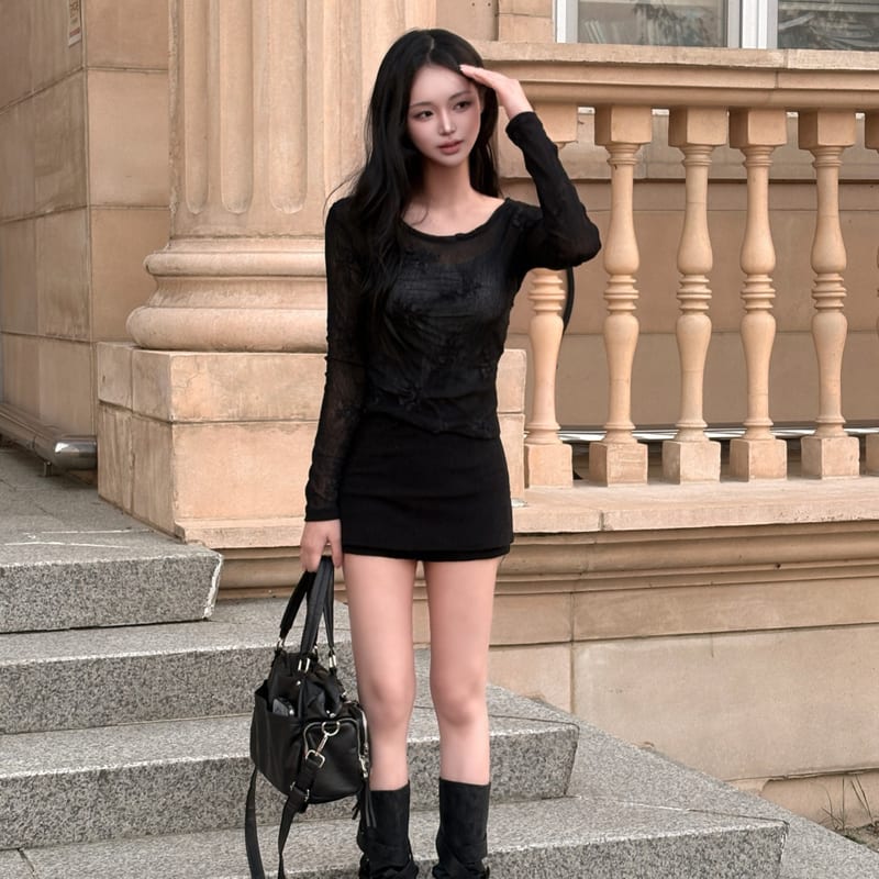 Slim-fit stretch corduroy short skirt pants 슬림핏 스판 코듀로이 숏 치마바지 사진 1