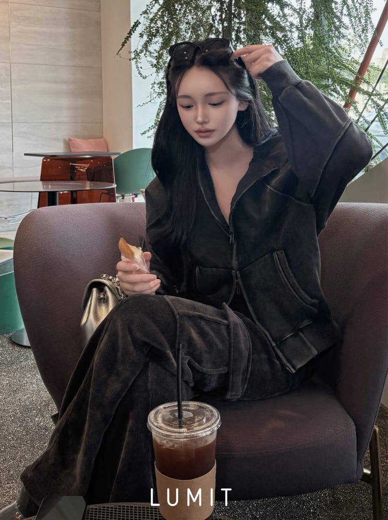 Washing Two-Way Hoodie Zip-up 워싱 투웨이 후드집업 사진 1