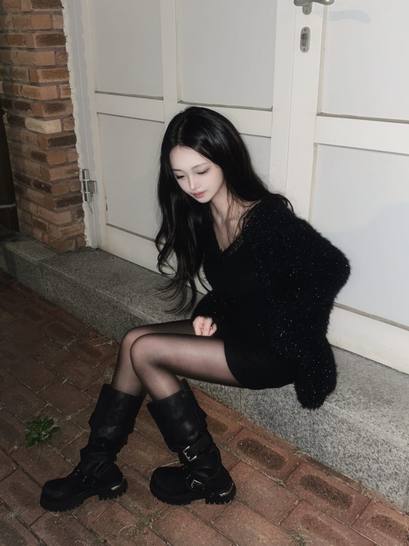 Shine Pearl Bouclé Loose-Fit Pocket Cardigan 샤인 펄 부클 루즈핏 포켓 가디건 사진 4