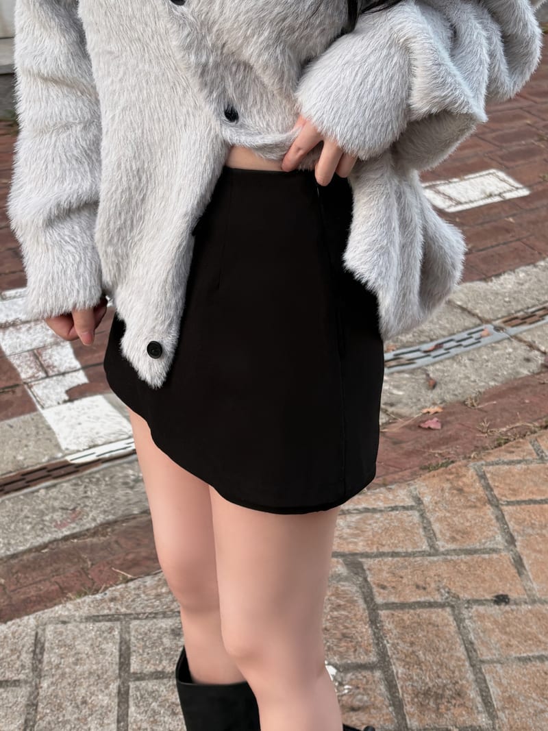 Pile Slim A Mini Skort 피치스판 필레 슬림에이 미니 치마바지 사진 18