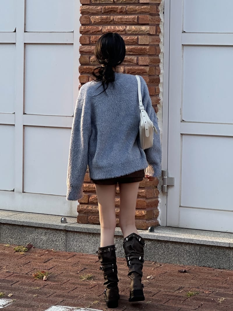 Angora Fur Cardigan 헤어리 앙고라 퍼 가디건 사진 11
