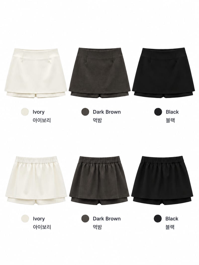 Pile Slim A Mini Skort 피치스판 필레 슬림에이 미니 치마바지 사진 19