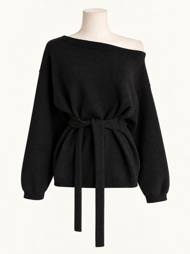 Off-shoulder strap-detail knit 오프숄더 스트랩 포인트 니트 사진 12