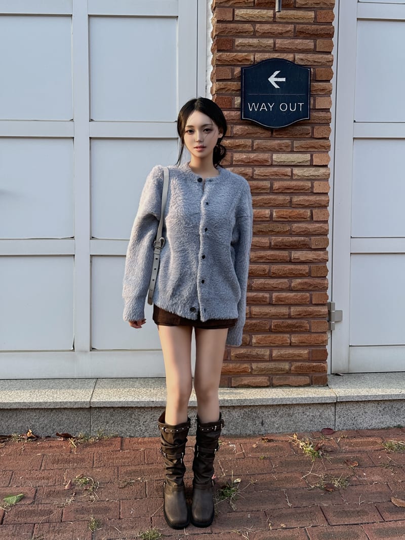 Angora Fur Cardigan 헤어리 앙고라 퍼 가디건 사진 10