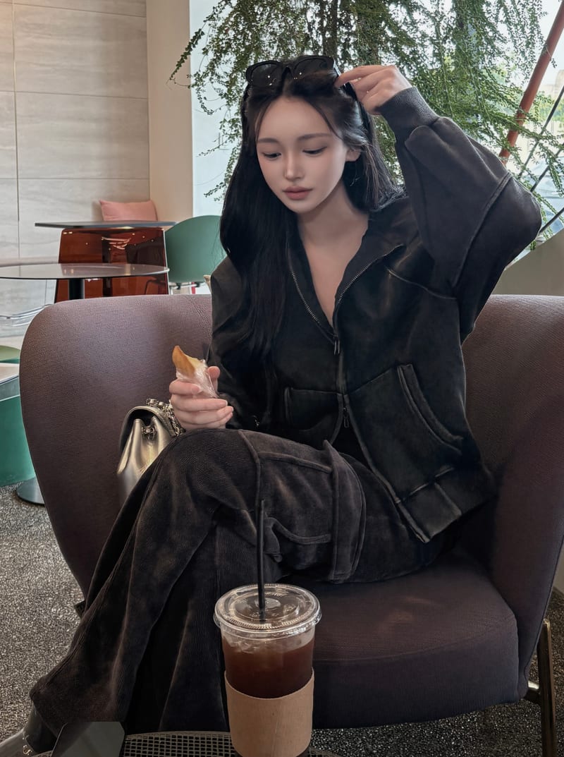 Washing Two-Way Hoodie Zip-up 워싱 투웨이 후드집업 사진 5