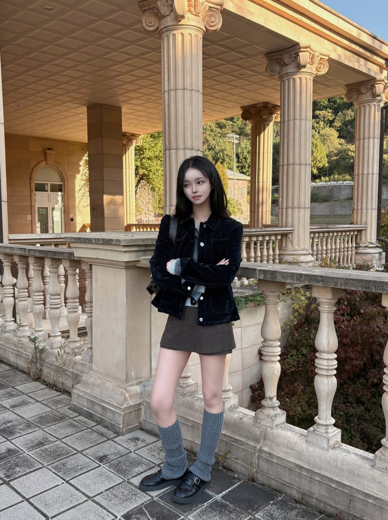 Pile Slim A Mini Skort 피치스판 필레 슬림에이 미니 치마바지 사진 12