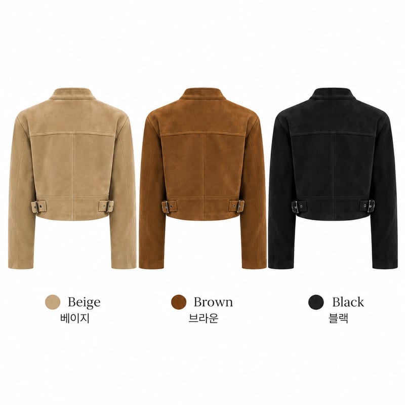 Neck Snap Tassel Suede Short Jacket 넥 스냅 태슬 스웨이드 숏 자켓 사진 12