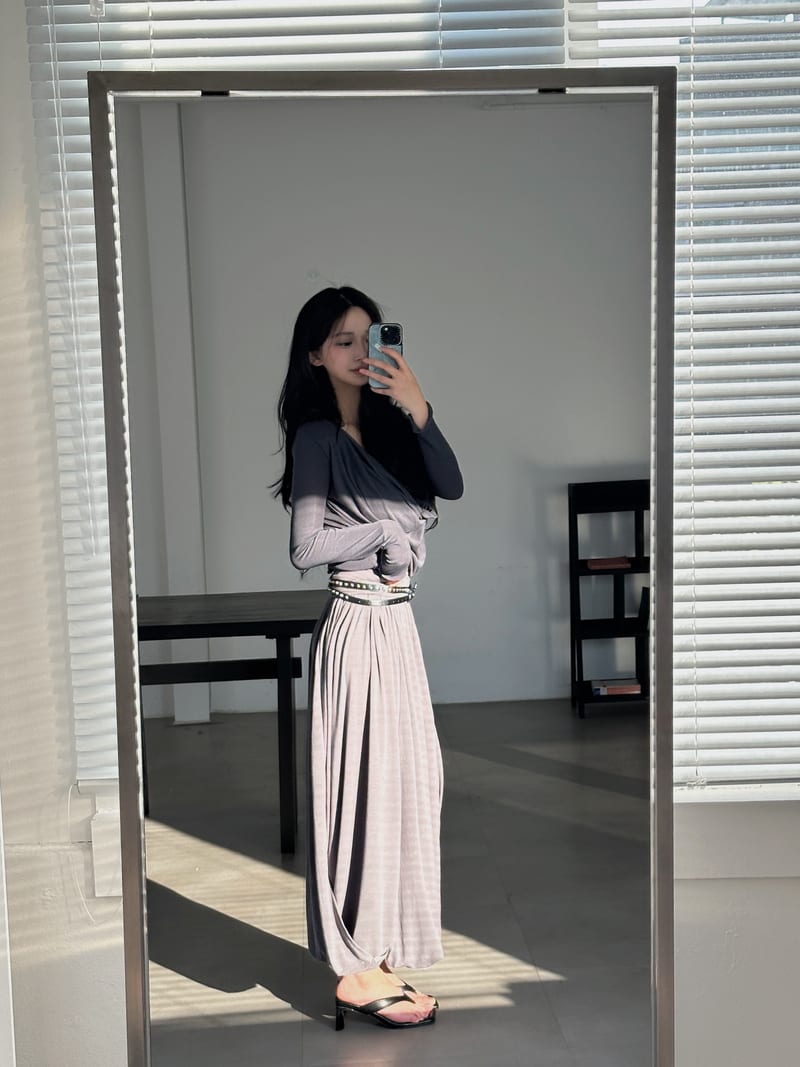 Folding Volume Draped Long Skirt 폴딩 볼륨 드레이프 롱스커트 사진 6