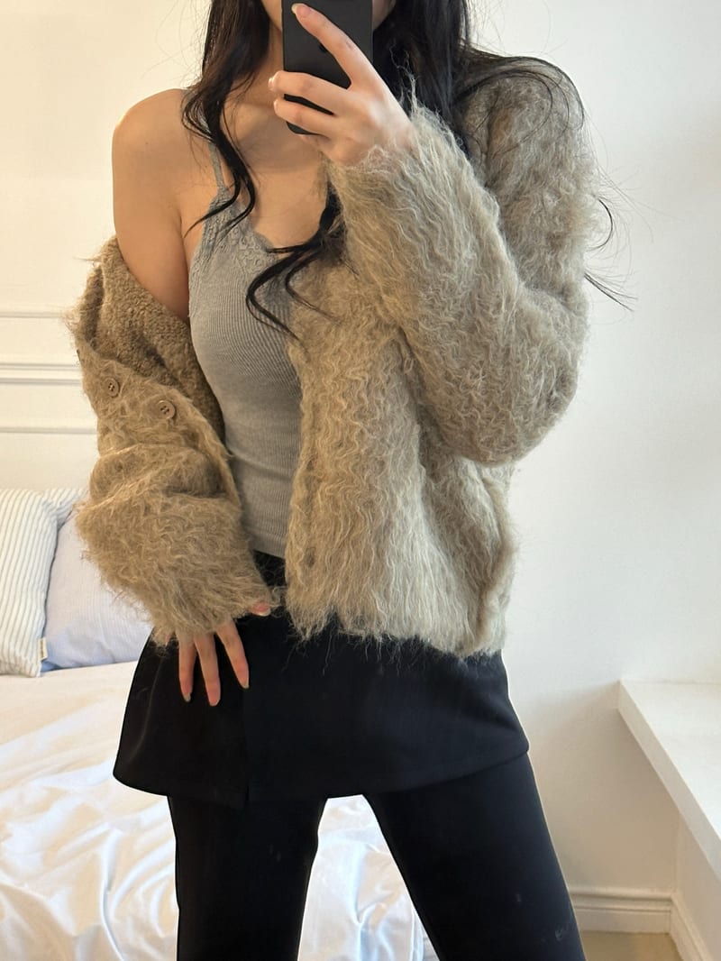 Wool Soft Whipped Heary Cardigan 울 소프트 휘핑 헤어리 가디건 사진 10