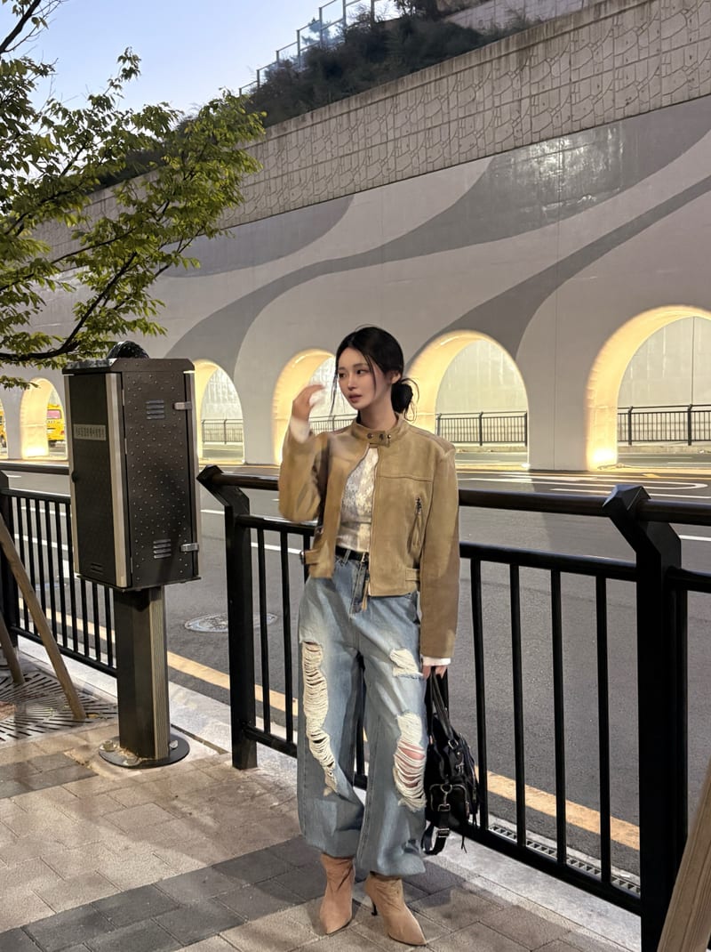 Deep U-Neck Flower See-Through Long Sleeve Tee 딥유넥 플라워 시스루 긴팔티 사진 5