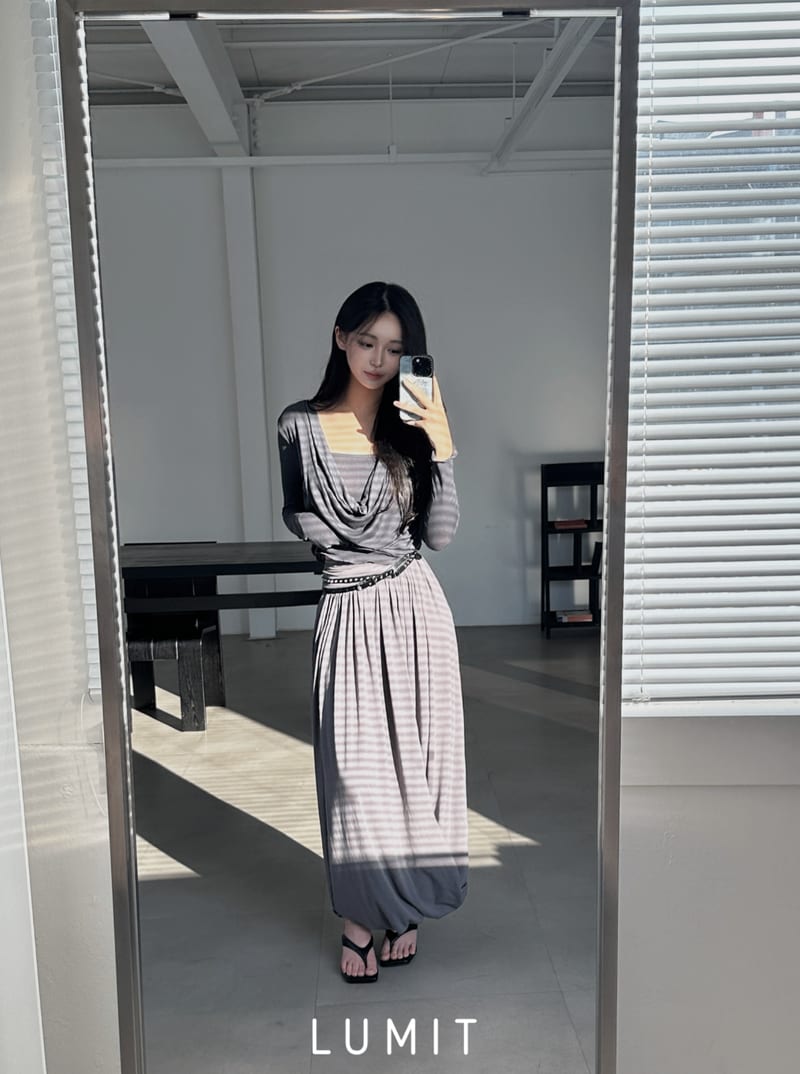 Folding Volume Draped Long Skirt 폴딩 볼륨 드레이프 롱스커트 사진 1