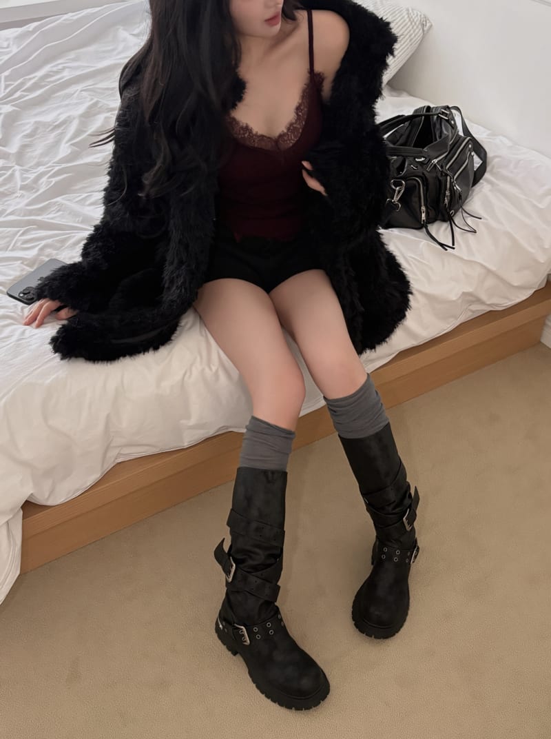 Wool Stud Cuff Spandex Short Pants 울 스터드 절개 스판 숏팬츠 사진 7