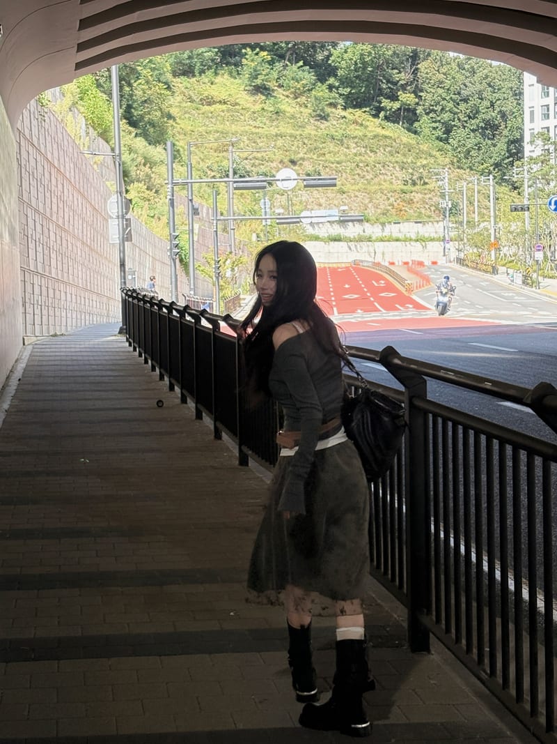 Flower Satin Midi Skirt 플라워 새틴 미디 스커트 사진 12