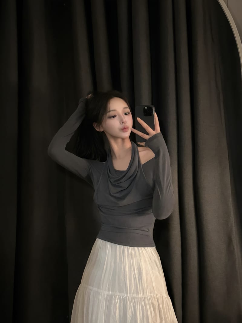 Off-Halter Draped Long Sleeve 오프 홀터 드레이프 롱 슬리브 사진 14
